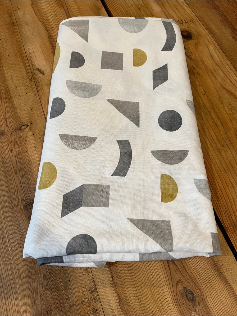 WEST ELM *Shower Curtain* MCM Mid-Century Geo Metallic Shower Curtain Organic